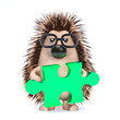 Cute hedgehog has the solution