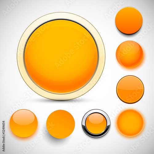 Vector: Round orange icons. Round orange icons.