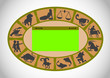 Calendar with signs of the zodiac