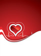 Vector: Heart and heartbeat symbol Heart and heartbeat symbol