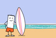 Vector: Personnages à la plage - vacances Personnages à la plage - vacances