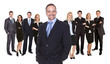 Photo: Lineup of business executives or partners Lineup of business executives or partners