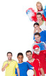 Large group of sports people