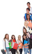 Large group of female students