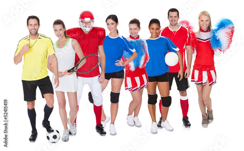 Photo: Large group of sports people Large group of sports people