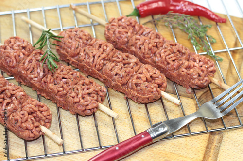 Photo: brochettes de viande hachée brochettes de viande hachée