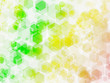 Yellow-green hexagon bokeh background.