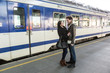 Young Couple at Train Station