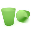 2 Grüne Trinkbecher