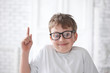 Photo: clever baby in glasses clever baby in glasses