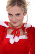 woman in Santa Claus costume