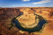 Famous horizontal view of horseshoe Bend