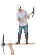 Foto: Man with a pickaxe Man with a pickaxe