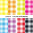 "Set" colorful checkered backgrounds