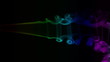 HD colored smoke curves, black background