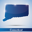 shiny icon in form of Connecticut state, USA