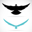 Vector: Vector image of an bird (pigeon) on white background Vector image of an bird (pigeon) on white background