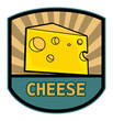 Cheese label, vector illustration