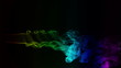 HD colored smoke curves, black background
