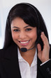 Happy Female Customer Representative