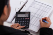 Businesswoman Doing Calculations