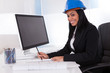 Photo: Portrait Of Happy Female Architect Portrait Of Happy Female Architect