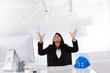 Portrait Of Excited Female Architect