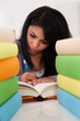 Portrait Of Young Woman Studying