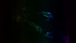 HD colored smoke curves, black background