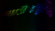 HD colored smoke curves, black background