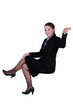 Photo: A businesswoman making a gesture. A businesswoman making a gesture.