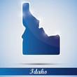shiny icon in form of Idaho state, USA