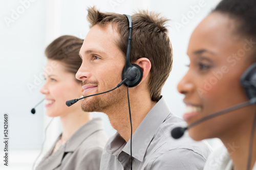 Photo: Happy Telephone Operators Happy Telephone Operators