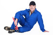 A mature plumber.