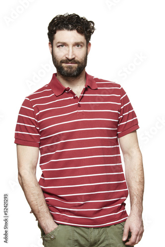 Photo: Casually dressed man pensive Casually dressed man pensive