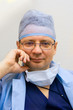 Tired surgeon at rest