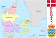 Vector: Denmark Europe emblem map symbol administrative divisions Denmark Europe emblem map symbol administrative divisions