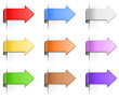 Set bunte Sticker Pfeile
