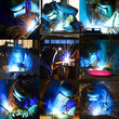 welder at work - collage