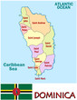 Vector: Dominica America emblem map symbol administrative divisions Dominica America emblem map symbol administrative divisions