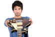 Photo: Man with an electric guitar Man with an electric guitar