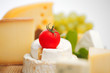 Photo: cheese on a wooden table cheese on a wooden table