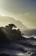 view of ligurian coastline, Italy