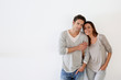 Photo: Couple standing on white background Couple standing on white background