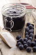 fresh blueberries, sugar and blueberry jam
