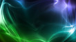 Abstract bright green and blue waves