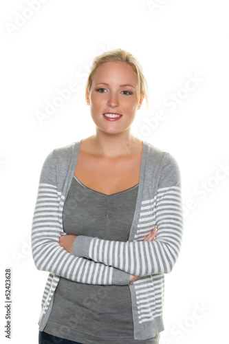 Photo: junge sympathische Frau junge sympathische Frau