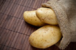 Fresh harvested potatoes