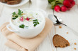 Photo: cold summer soup with yogurt, Russian Okroshka cold summer soup with yogurt, Russian Okroshka