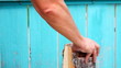 Chopping wood with axe